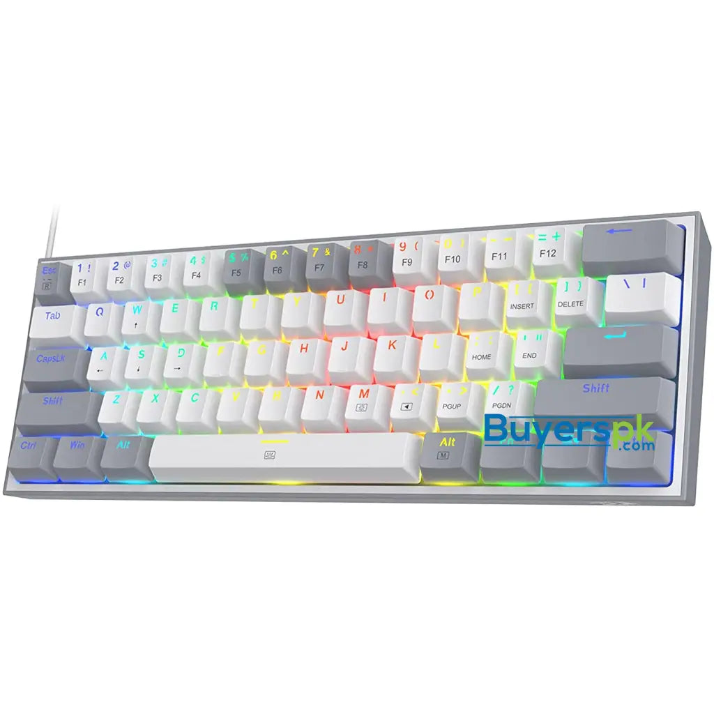Redragon K616 Fizz 60% Wired Rgb Gaming Keyboard 61 Keys Compact Mechanical W/white and - gaming keyboard Price in Pakistan Redragon K616 Fizz 60% Wired Rgb Gaming Keyboard 61 Keys Compact Mechanical W/white and - gaming keyboard Price in Pakistan